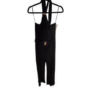 Halter Black Jumpsuit knit Cache Vintage comfortable